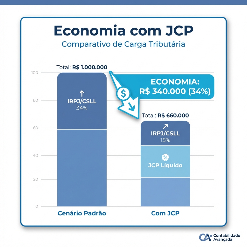 Gráfico de Economia com JCP