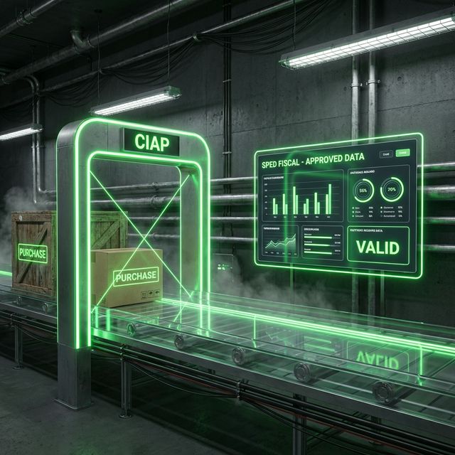 Infográfico: Fluxo de Crédito SPED (Compra > CIAP > Sped Fiscal)